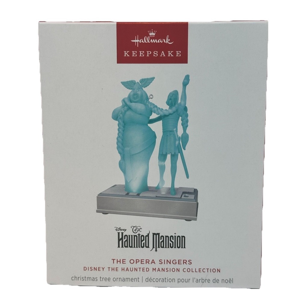 Hallmark Ornament Disney Haunted Mansion Opera Singers New QXD6585 Light Sound